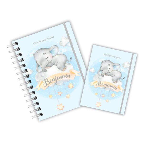 Caderneta de Saúde com Porta Documentos -Elefantinho