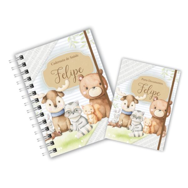 Caderneta de Saúde com Porta Documentos - Floresta Menino