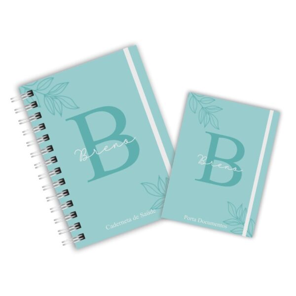 Caderneta de Saúde com Porta Documentos - Folhagem Verde
