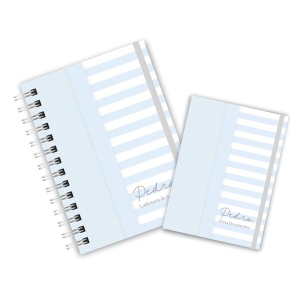 Caderneta de Saúde com Porta Documentos - Neutro Azul