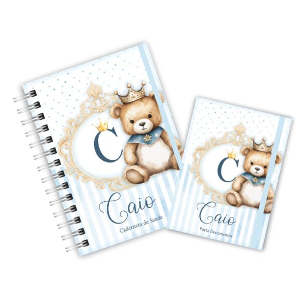 Caderneta de Saúde com Porta Documentos - Ursinho Realeza
