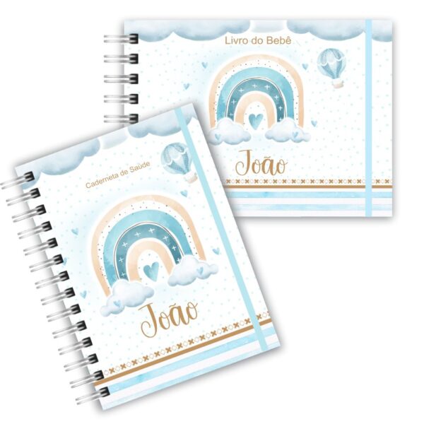 Caderneta de Saúde com Livro do Bebê - Arco-Íris Baby