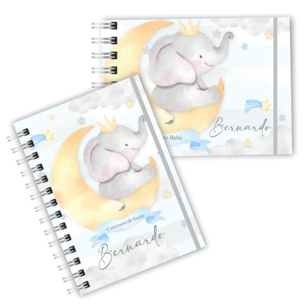 Caderneta de Saúde com Livro do Bebê - Elefante Píncipe