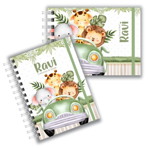 Caderneta de Saúde com Livro do Bebê - Safari