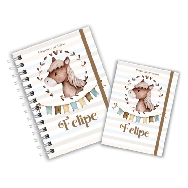 Caderneta de Saúde com Porta Documentos -Meu Pônei