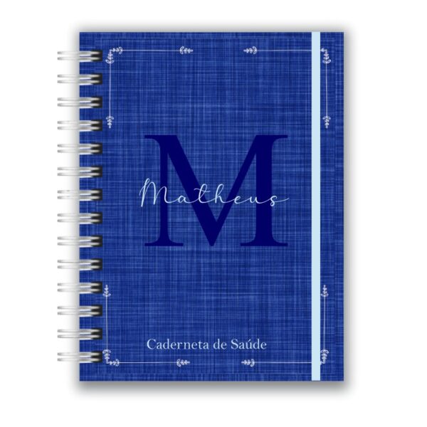 Caderneta de Saúde - Linho Azul Marinho