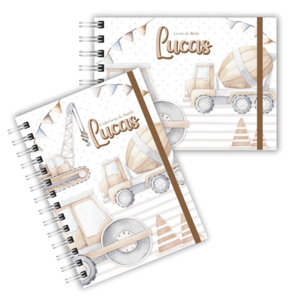 Caderneta de Saúde com Livro do Bebê - Carrinhos