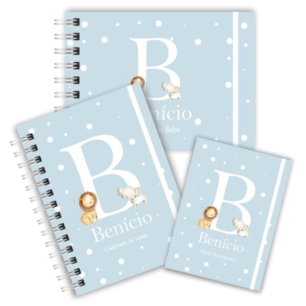 Kit Maternidade Completo - Safari Alfabeto Azul