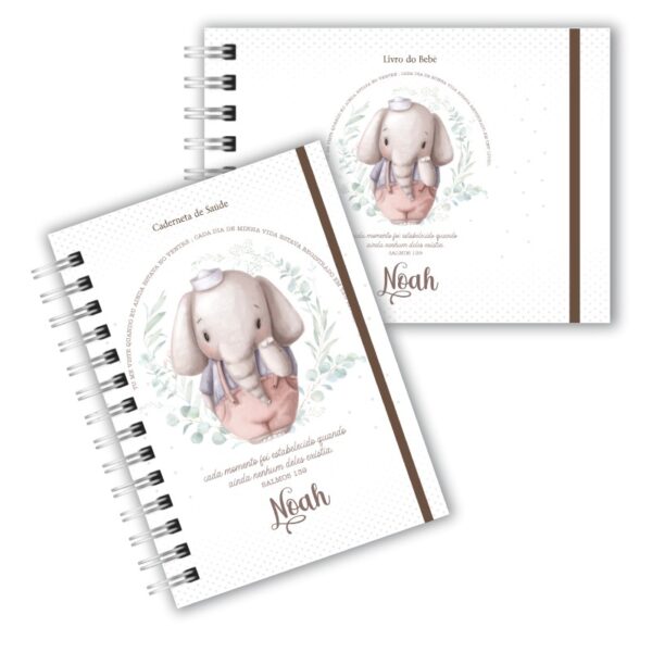 Caderneta de Saúde com Livro do Bebê - Versículo Menino