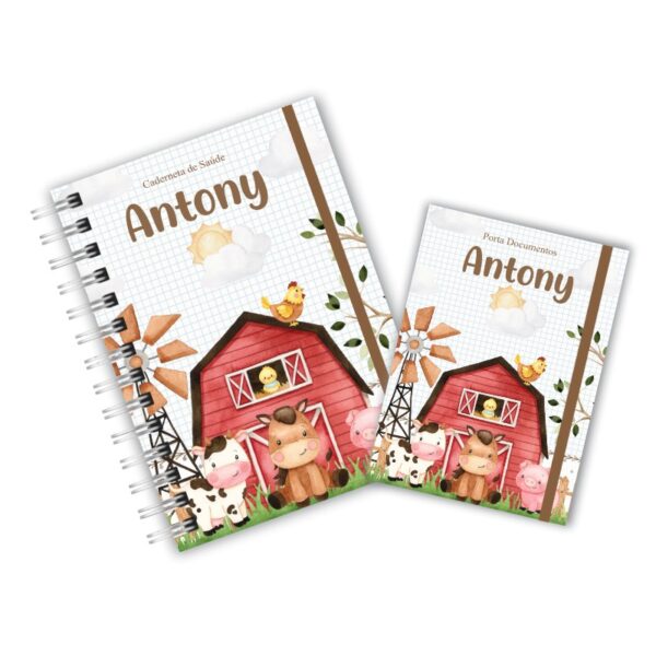 Caderneta de Saúde com Porta Documentos - Fazendinha